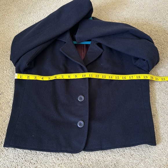Chelsea Cambell Navy Blue Woolen Blazer Jacket Size 8 Petite - Picture 6 of 6